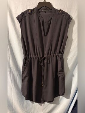 Dark Charcoal Sleeveless short dress